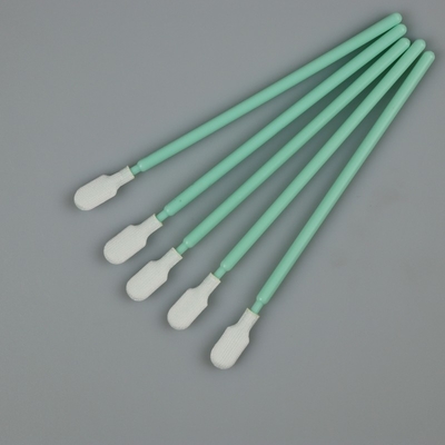 cotonete longo do poliéster da sala de limpeza do punho de 165mm para a limpeza industrial