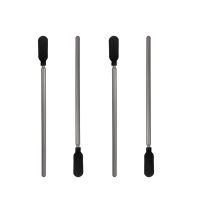 Cotonete preto da espuma da sala de limpeza do uso industrial sem fiapos com Grey Stick