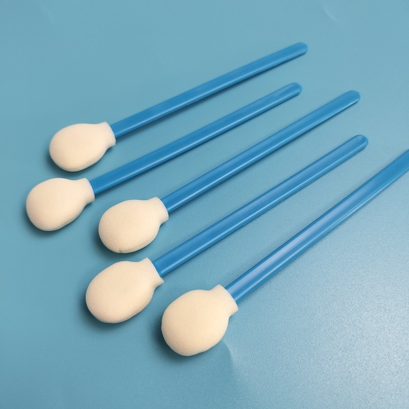 Lint Free Industrial Swab de Limpeza Blue Stick Round Swabs de espuma de esponja para sala limpa