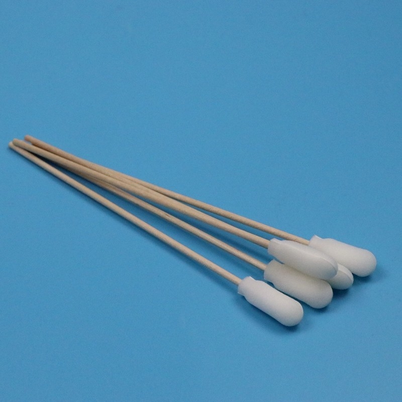 15cm Disponível de Madeira Esponja Esponja Esponja Espuma Médica Swab Applicator com algodão dentro