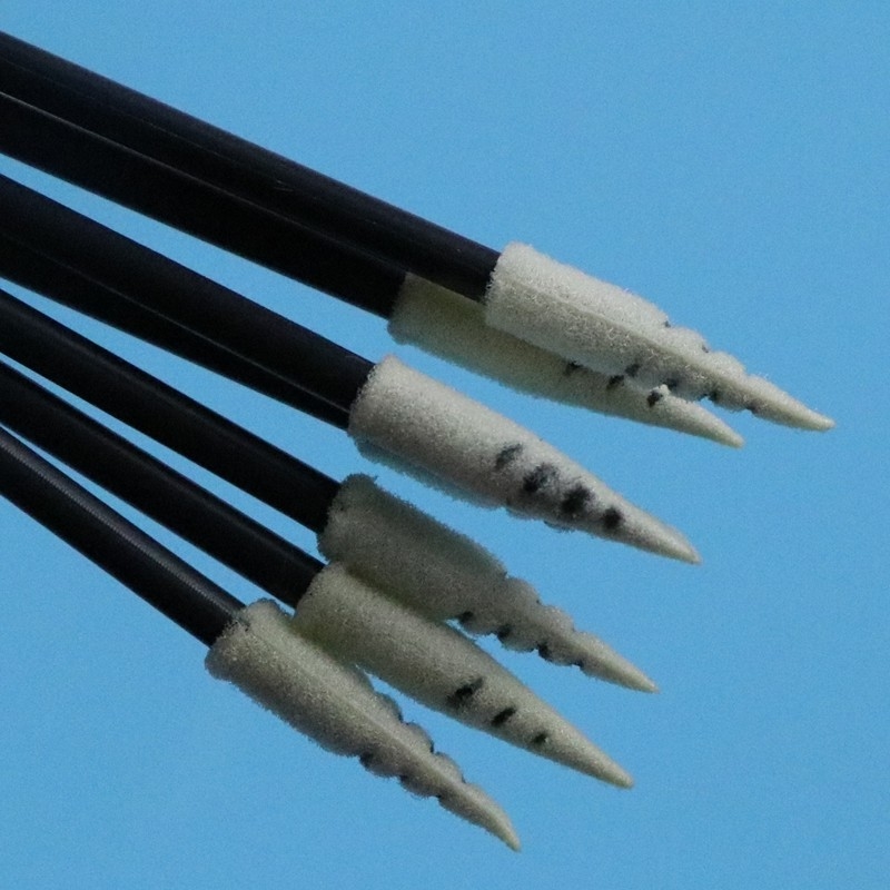 751 Lint livre espiral pontiaguda pequena sala limpa Swab limpeza de carro espuma Swab com alça preta