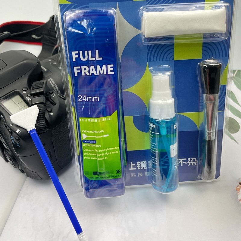 4 em 1 Tipo 24mm Largura FULL FRAME Kit de limpeza de câmera Swab com sensor Swab Cleaner toalhas