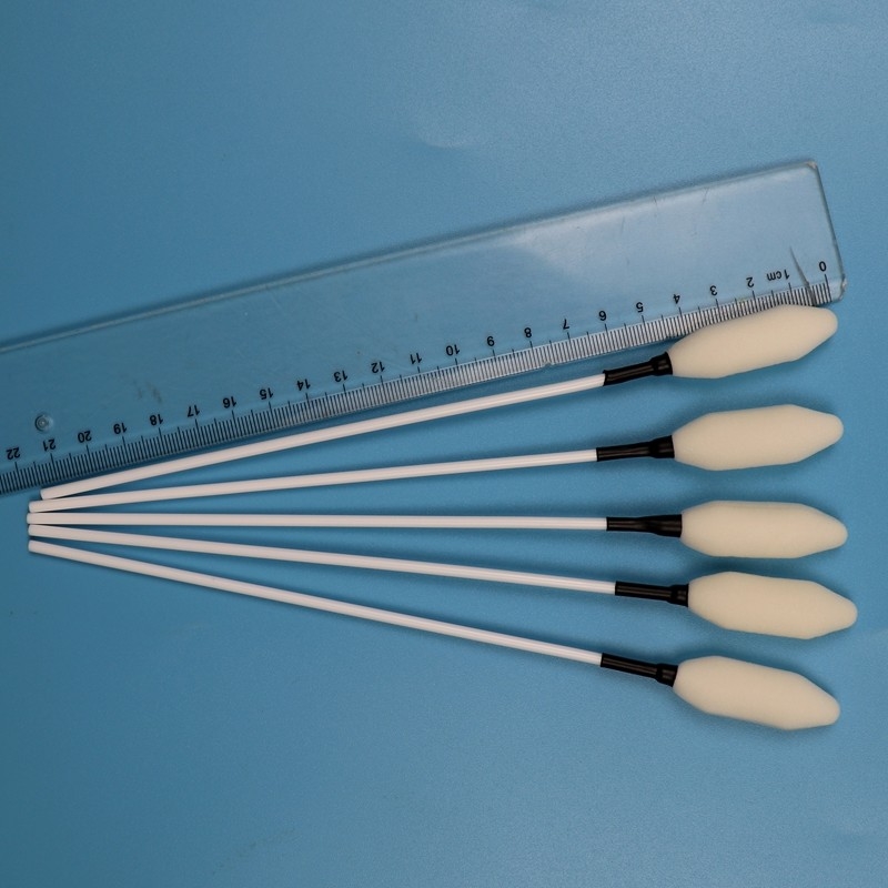 21cm de comprimento PP Stick Big Paddle Head Esponja Médica Trocar Esfrega Espuma Swab