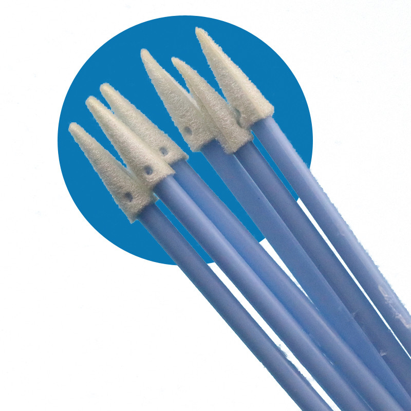 Esponja pontiaguda de punho duplo de punho azul Esponja detalhada de limpeza de espuma de limpeza de precisão para sala limpa