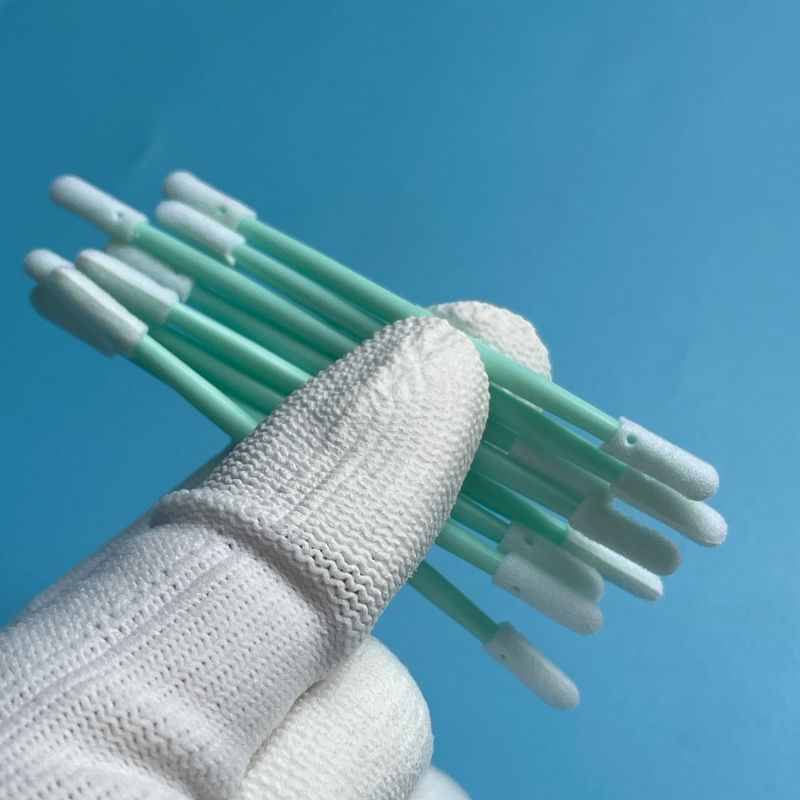 72mm Swab de espuma de duas extremidades - 3.8x3.4mm pequena ponta - para PCB Pads Solder, pinos de conector e resíduo de chip - 100pcs
