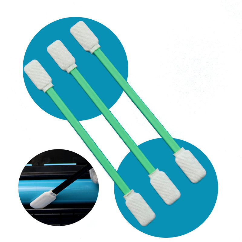 TX714 Lint Free Flat Square ESD Swab de poliéster de limpeza de superfície de sala limpa Swab com cabeças duplas