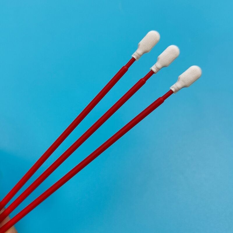 761 Lint Free Red Handle Swab de microfibra limpeza de automóveis Swab detalhado Sala limpa Swab de poliéster para limpeza de semicondutores