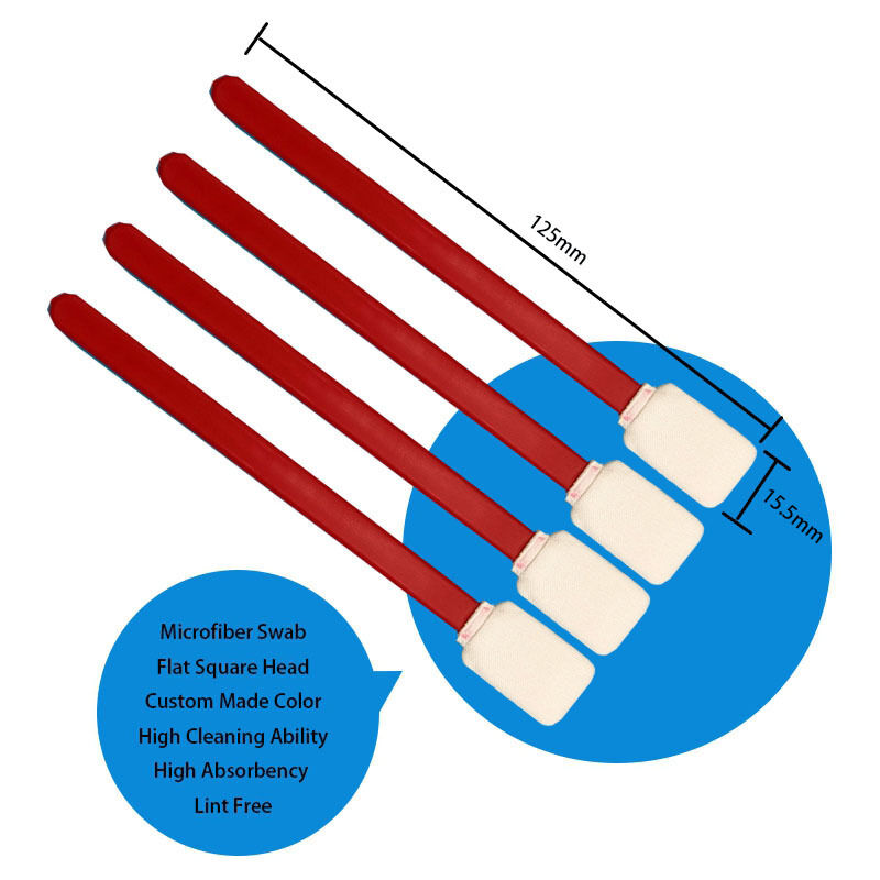 714 Cotonete de limpeza de carro quadrado plano sem fiapos detalhando cotonete de microfibra Clanroom para limpeza de tela