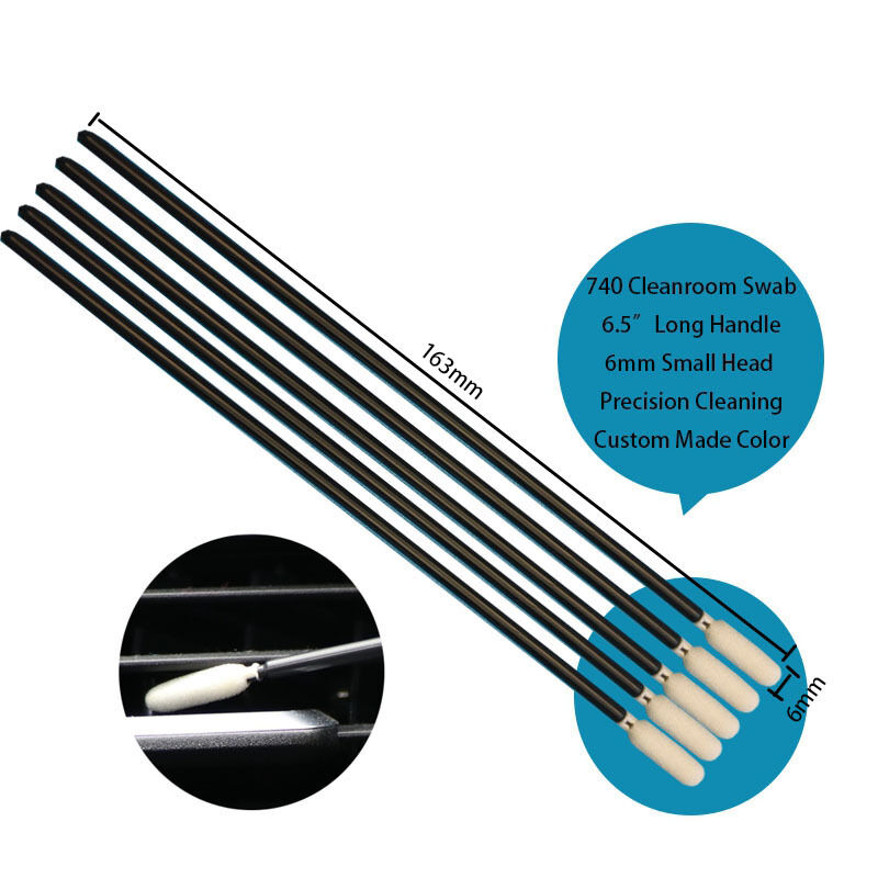 Tx740 sem fiapos 6.5 "alça extra longa esponja de precisão detalhando cotonete de espuma de limpeza de impressora para limpeza de carro