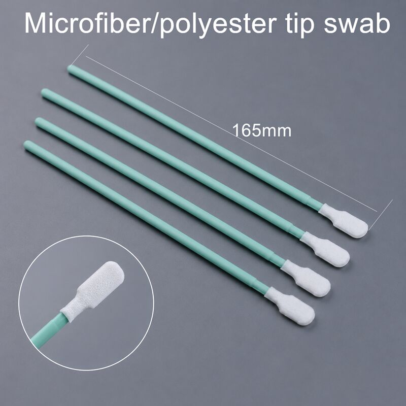TX761 Swab de poliéster de sala limpa com ponta livre de lingotes e alça de PP durável para limpeza de PCB e lentes ópticas 6.6 polegadas 100pcs