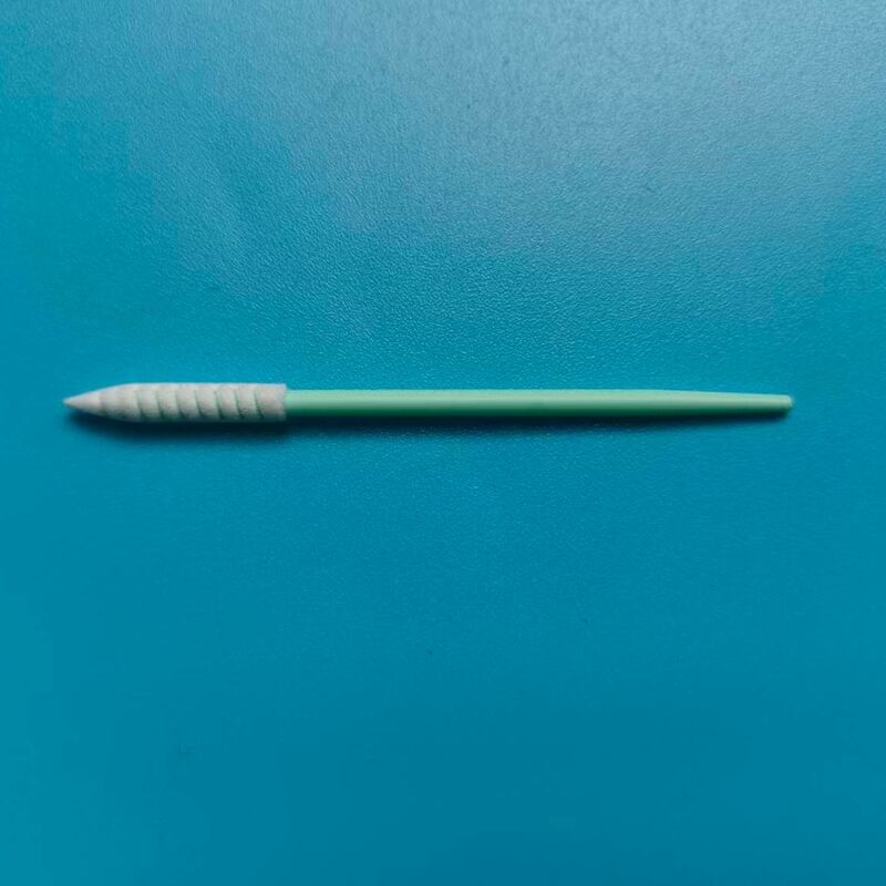 752 PP rígido Vara Longa Espiral Ponta Esponja Vara Cotonete Detalhando Cotonete de Ponta de Espuma de Limpeza de Precisão para Sala Limpa
