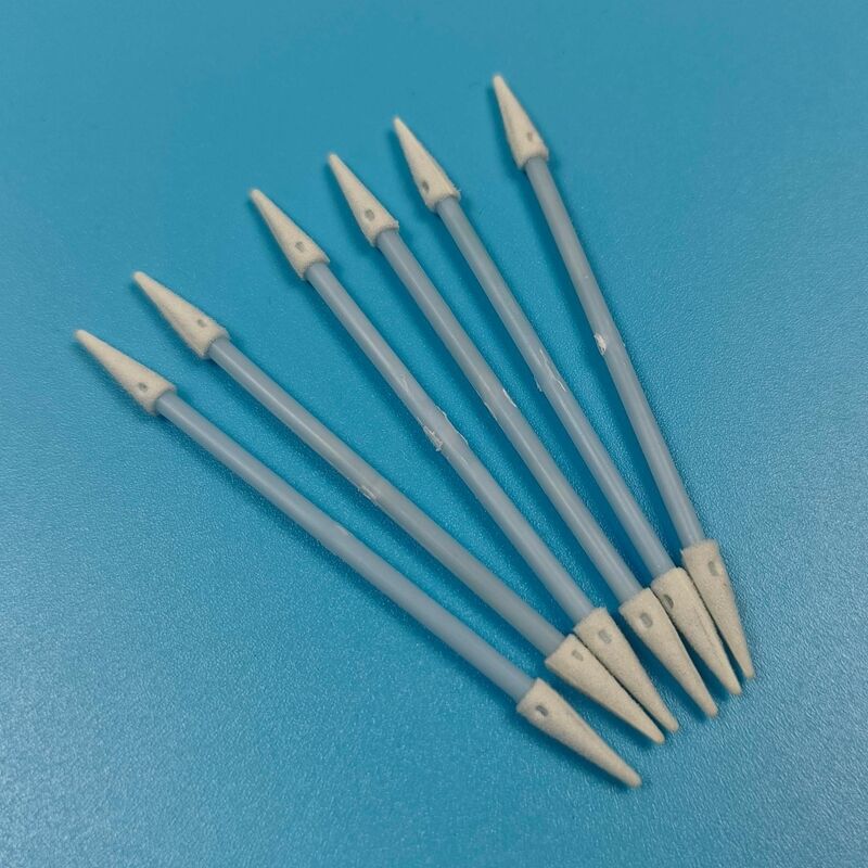 Mini cotonete de esponja sem fiapos, cabo azul de 3.6mm para limpeza de carro, cotonete de espuma esd para limpeza de precisão para sala limpa