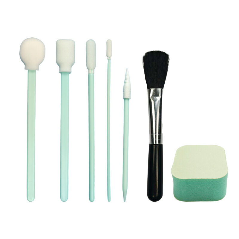Kit de cotonete de espuma de limpeza de precisão portátil detalhando kit de cotonete kit de limpeza de carro com escova de esponja