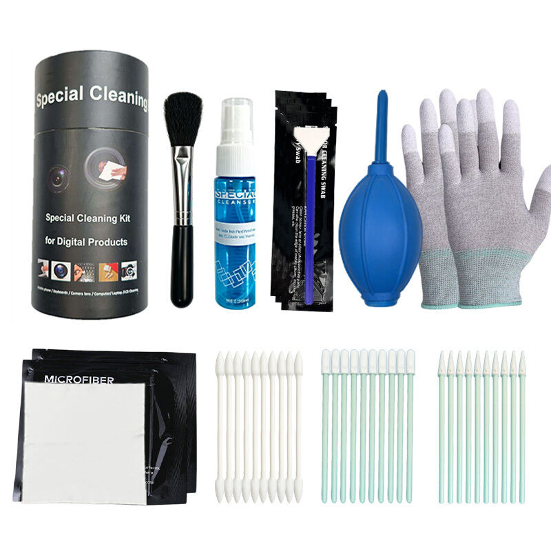 Profissional Nine in One Sensor de Microfibra Swab Screen Cleaning Spray Lens Kit de limpeza Kit de limpeza de câmera com Ari-Blower