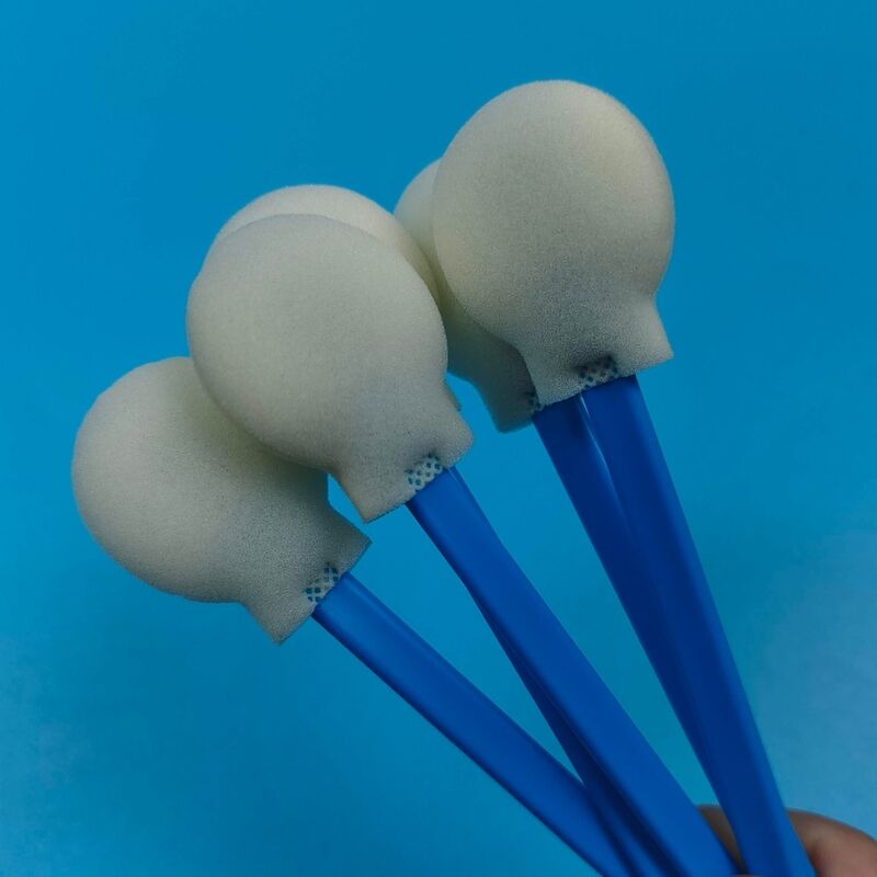 Aplicador de cotonete de espuma redonda descartável, aplicador de cotonete de espuma redonda grande de 28mm para cuidados com a pele