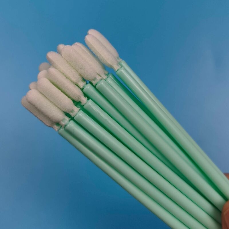 Tx709 verde pp vara esponja de limpeza de precisão cotonete ponta de espuma para sala limpa cotonete de limpeza eletrônica