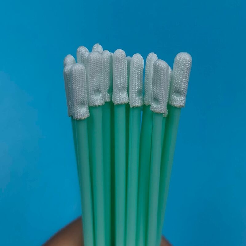 TX758 Cotonete plano pequeno e sem fiapos para limpeza de semicondutores ESD Cotonete de poliéster Cotonete de limpeza de precisão
