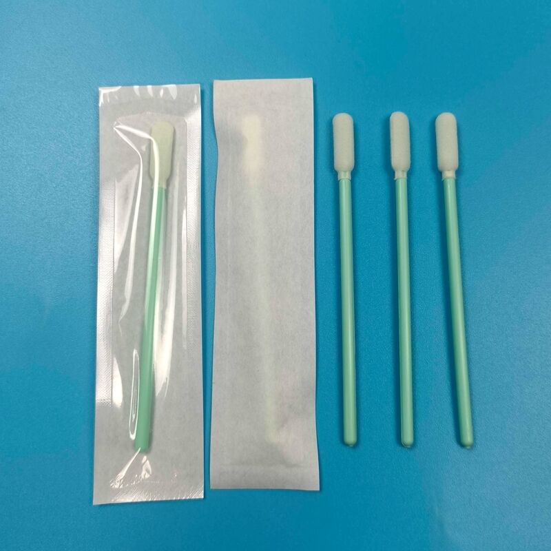 Swab de espuma de poliuretano envolto individual Swab oral estéril Swab de coleta de amostras Swab com bastão de PP