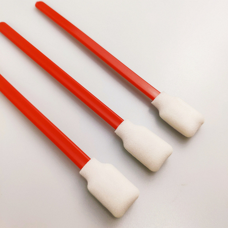 TX707 Tipo Esfregaço de espuma comprimento total 128 mm Esfregaço de esponja de limpeza de bastão vermelho